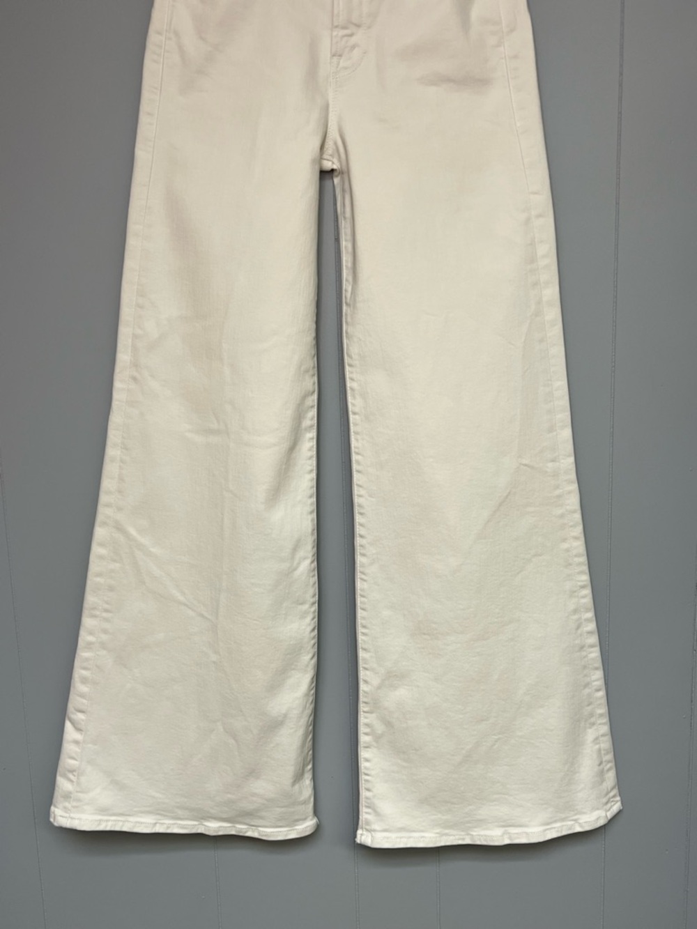 Mother The Twister Skimp Wide Leg Jeans Cream Puffs Size 25 - Picture 4 of 16